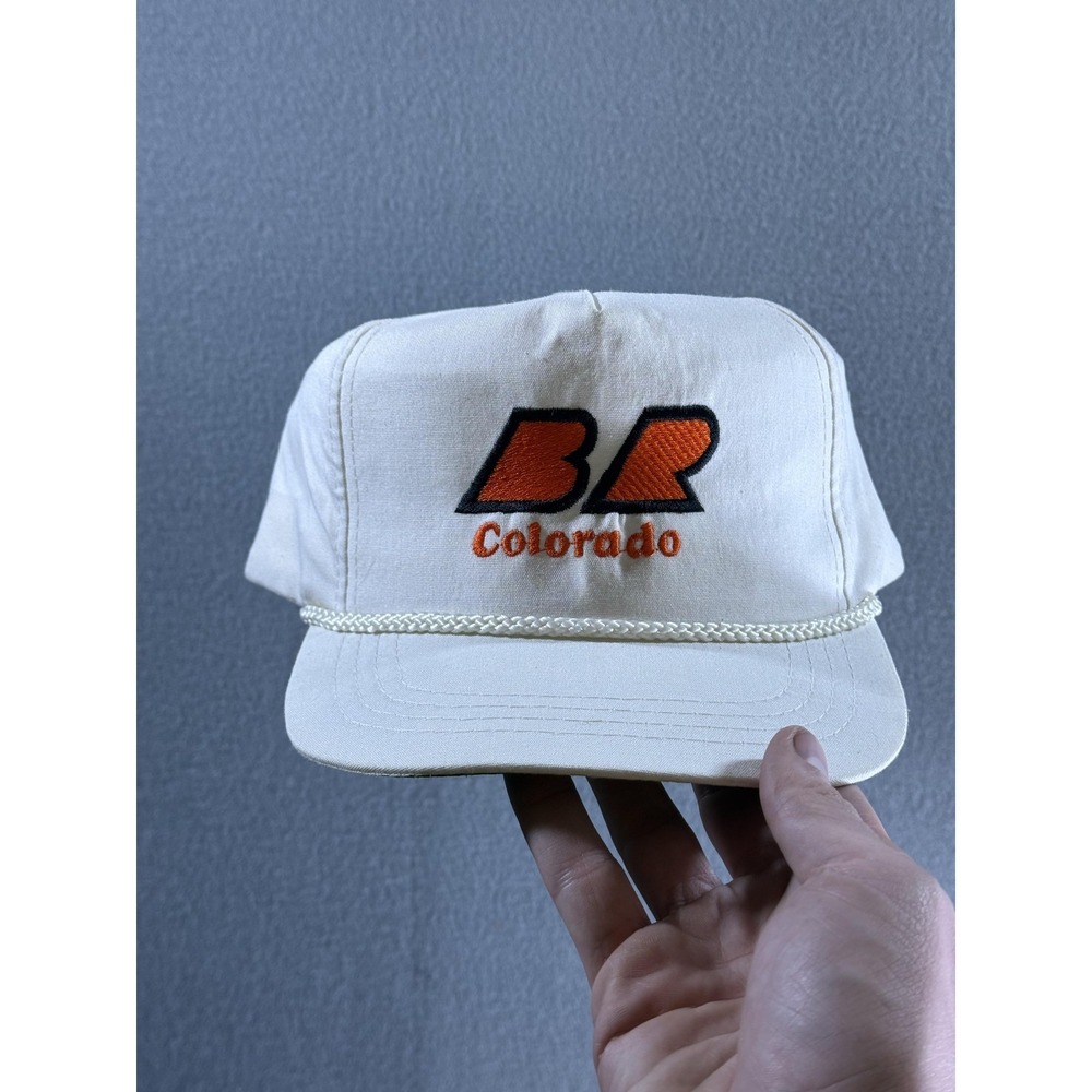 Vintage BR Colorado Hat Cap Snap‎ Back Mens One Size Beige Rope Twill K-Brand